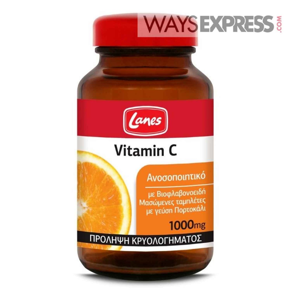 Lanes Vitamin C 1000mg 60 Eatable Tablets